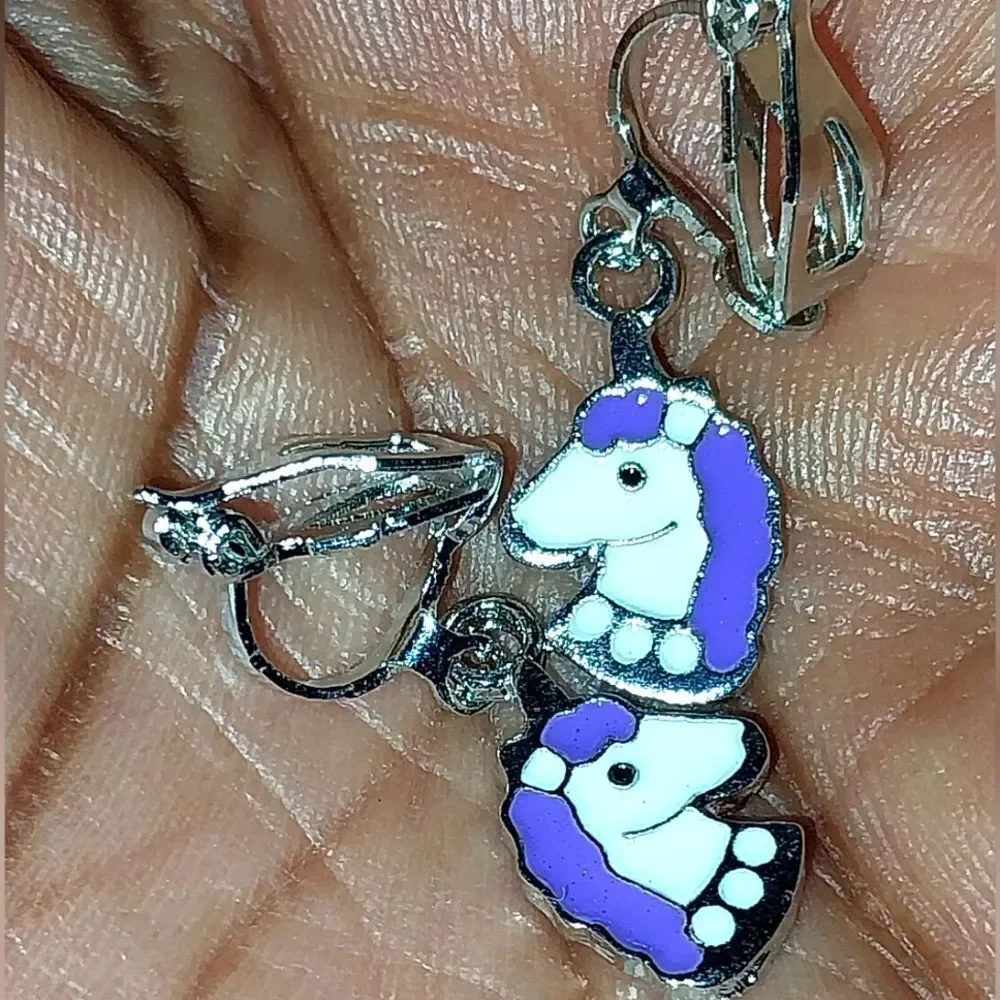 Super cute kid's fashion clip-on earrings